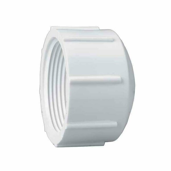 Thrifco Plumbing 1-1/2 Inch PVC Threaded Cap SCH 40 8113724